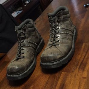 Size 10 men’s gray Dr Martens boots